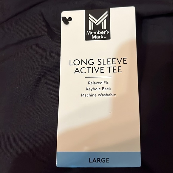 NWT Longe Sleeve Active Tee  black  large - Picture 7 of 8